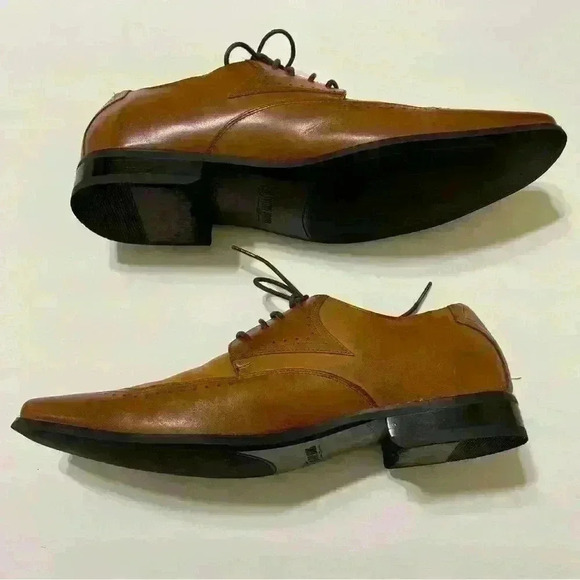 Stacy Adams Sz 9.5M Cognac Garrison Wingtip Leather Oxford Shoes 24840-229 main image 5